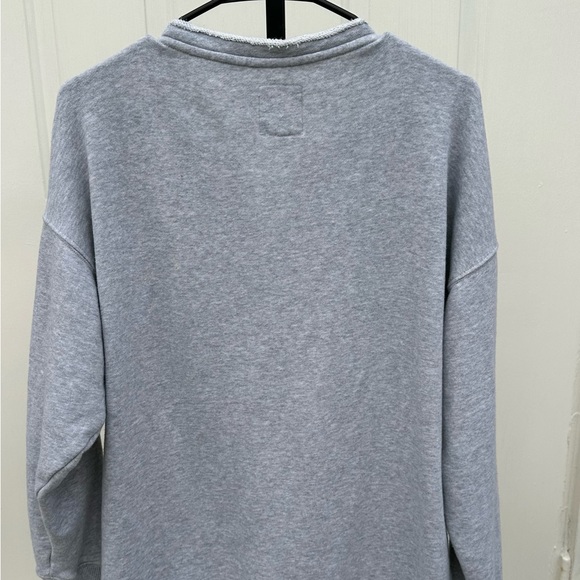 ⭐️SOLD ⭐️NWOT Aerie Lace Up Oversized Grey Crew Sweatshirt Size S - Picture 4 of 6
